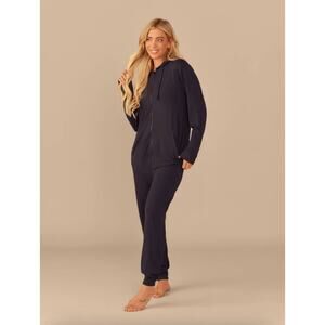 MeUndies Adult Onesie - Unisex one piece pajama jumpsuit in dark sapphire M/L